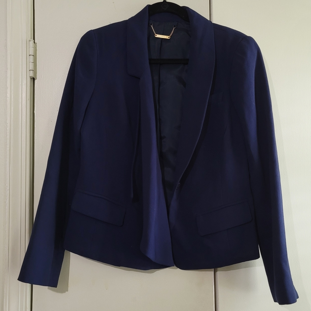 Trina Turk Navy Blue Blazer Jacket